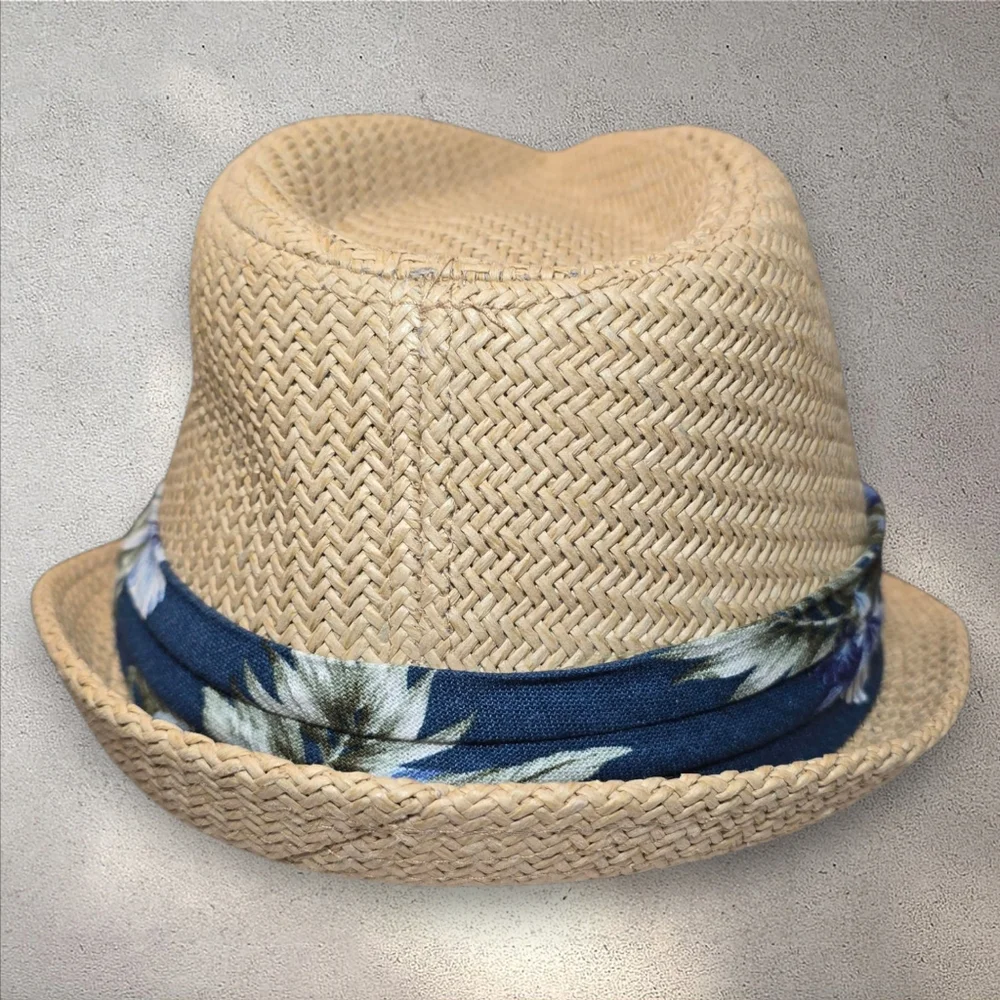 Kooringal Straw Hat Fedora with Floral Ribbon Band Size 57cm‎